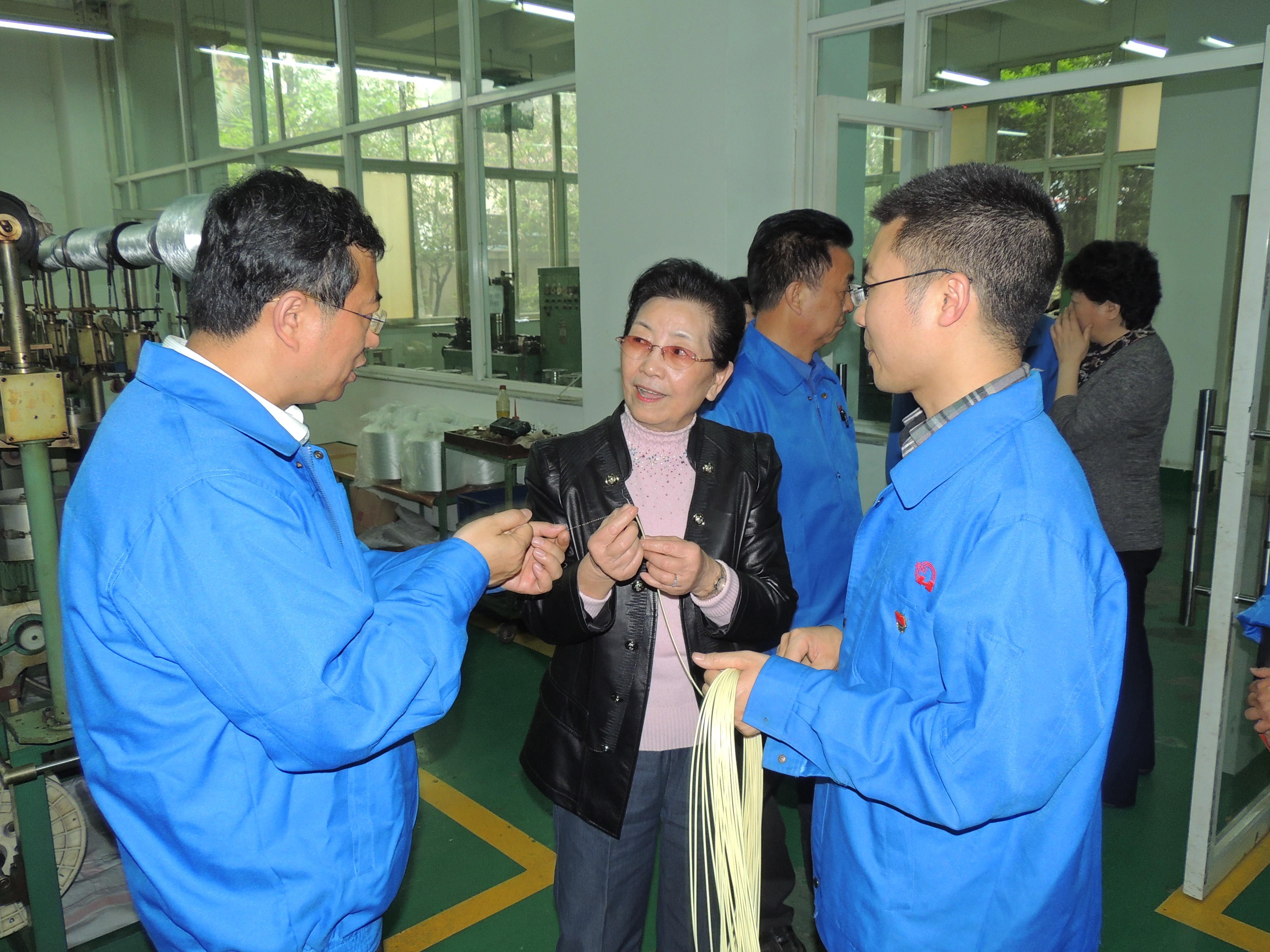 潘会长参观车间 潘会长参观车间
