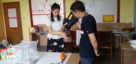 四川电视四台《新闻资讯频道》节目组来成都米兰网页版·官方端在线-米兰（中国）集团做驱蚊草与驱蚊产品对比实验