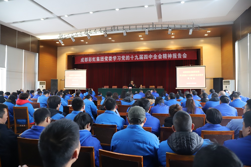 成都米兰网页版·官方端在线-米兰（中国）集团党委学习党的十九届四中全会精神报告会